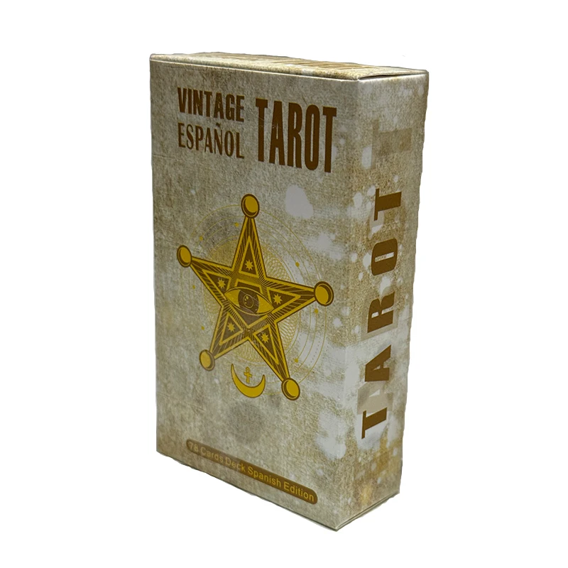 Boîte Vintage Espanol Tarot illustrée d’une étoile à cinq branches