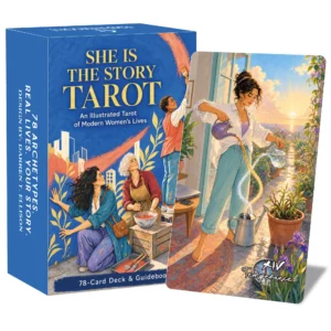 Coffret She Is the Story Tarot avec une carte illustrée